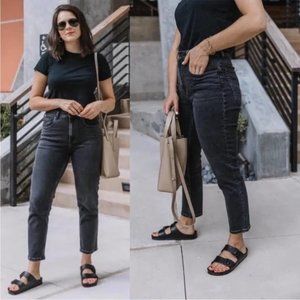 NWT Everlane Curvy Cheeky® Straight Jean Ankle Length in Washed Black